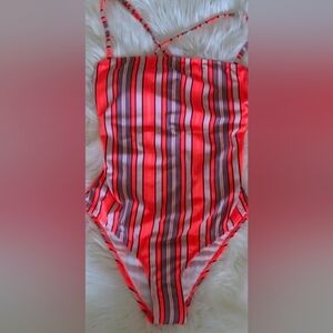 Hot Water One Piece  High Cut Swimsuit Juniors Size Med